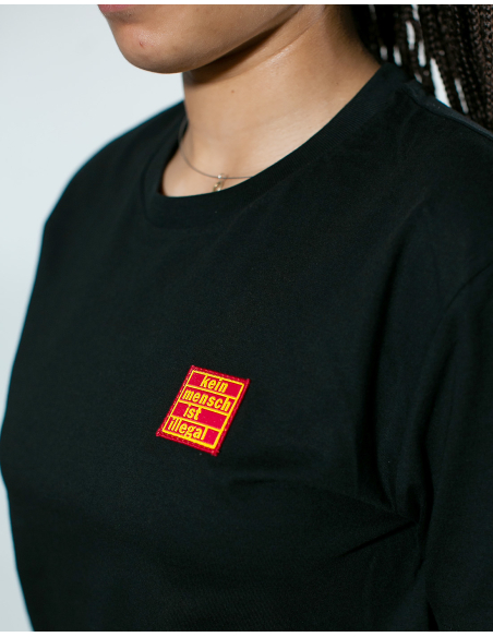Kein Mensch ist illegal - No Borders - T-Shirt - Black/Red