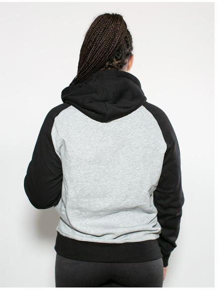 Kein Mensch ist illegal - No Borders - Hoodie - Grey/Black