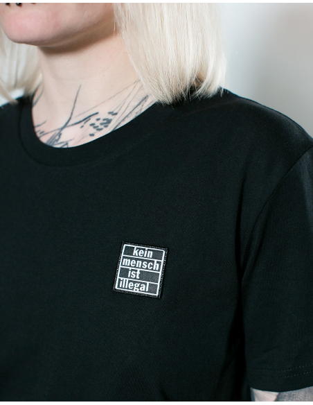 Kein Mensch ist illegal - No Borders - T-Shirt - Black/Black