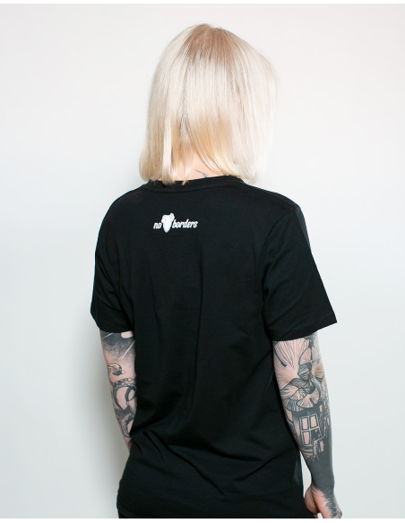 Fahrrad Antifa - No Borders - T-Shirt - Pocket Print - Black Fahrrad Antifa - No Borders - T-Shirt - Pocket Print - Black