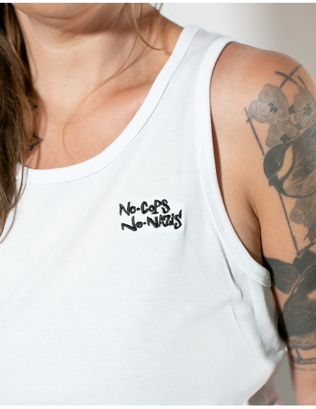 No Cops No Nazis - Mob Action - Tanktop - White