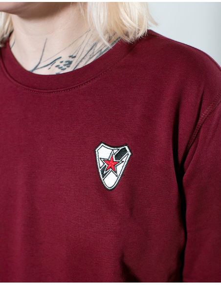 Roter Stern Leipzig - Sweater - Logo Stick - Burgundy