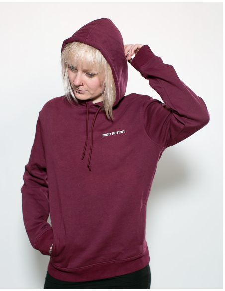 Mob Action Classic - Hoodie - Burgundy/White