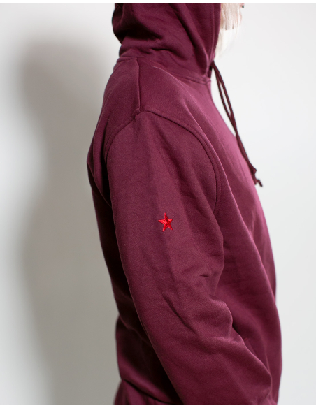 Mob Action Classic - Hoodie - Burgundy/White