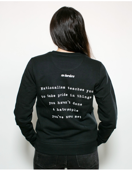 Nationalism sucks - No Borders - Sweater - Black