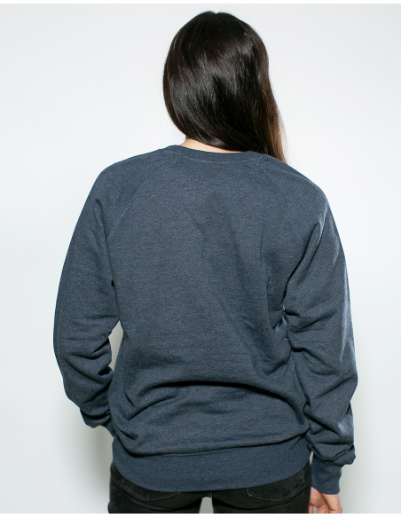 Mission Lifeline - SOLI Sweater - Pocket Print - Melange Navy Mission Lifeline - SOLI Sweater - Pocket Print - Melange Navy