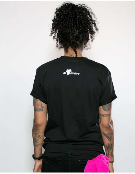 Love Beer Hate Nazis - No Borders - T-Shirt - Black