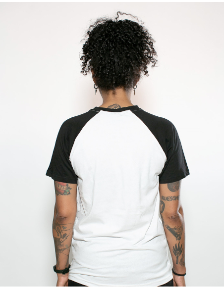 Mob Action - New Logo - T-Shirt - Raglan - White/Black