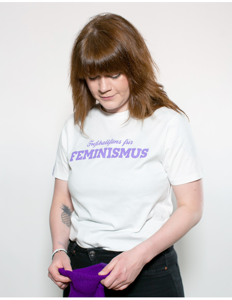 Fußballfans für Feminismus - No Borders - T-Shirt - White