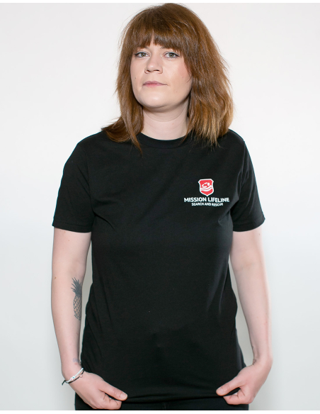 Mission Lifeline - SOLI T-Shirt - Pocket Print - Black Mission Lifeline - SOLI T-Shirt - Pocket Print - Black