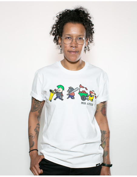 Riot Pigs - Mob Action - T-Shirt - White