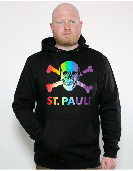 St. Pauli - Hoodie - Totenkopf I - Black/Rainbow