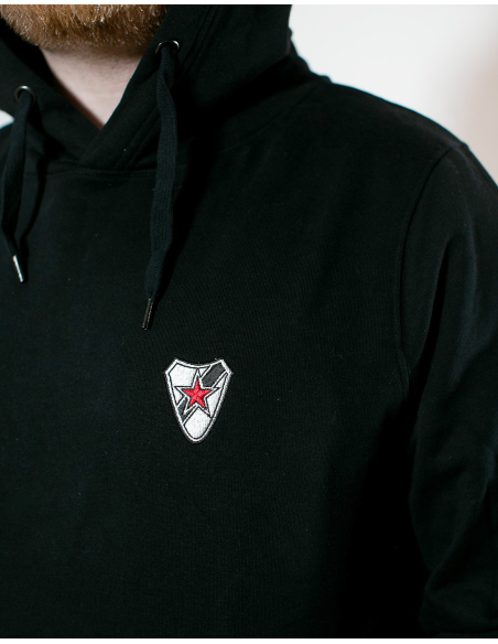 Roter Stern Leipzig - Hoodie - Logo Stick - Black