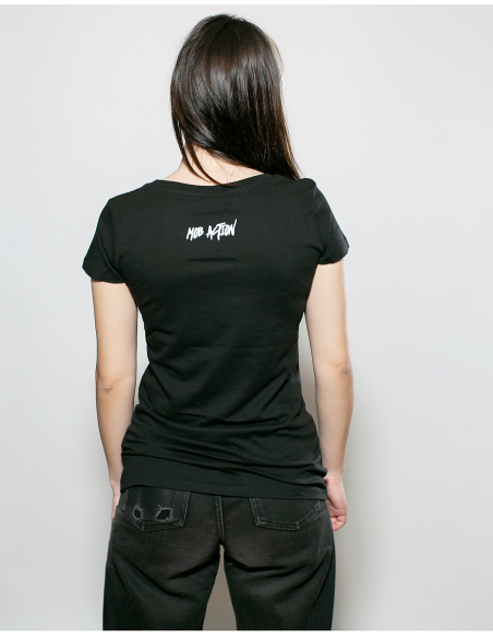 No Nations No Borders - Mob Action - T-Shirt tailliert - Black