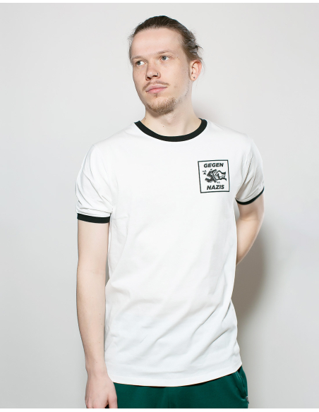Gegen Nazis - No Borders - T-Shirt - White