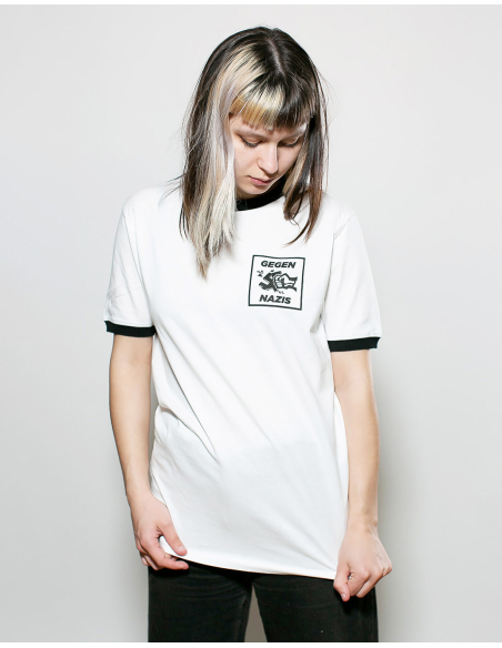 Gegen Nazis - No Borders - T-Shirt - White
