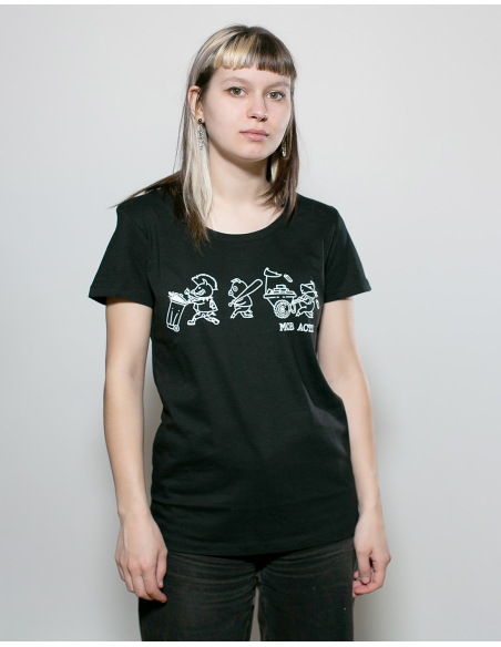 Riot Pigs - Mob Action - T- Shirt fitted - Black