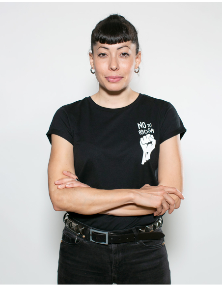 Angela Davis - No Borders - T-Shirt - Black
