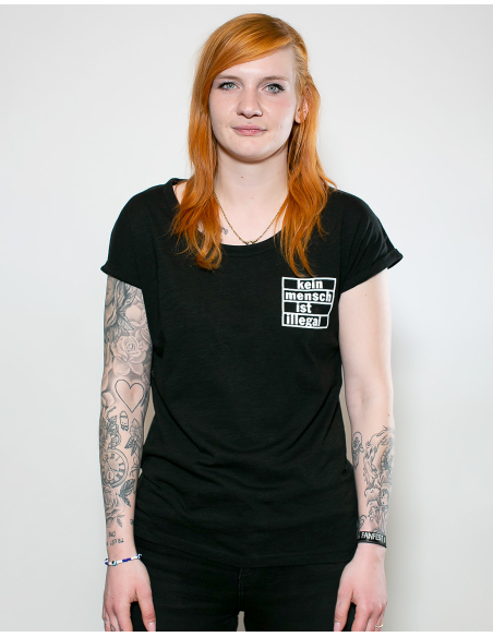 Kein Mensch ist illegal - No Borders - T-Shirt tailliert -