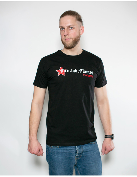 Fire and Flames - T-Shirt - Oldschool - Black