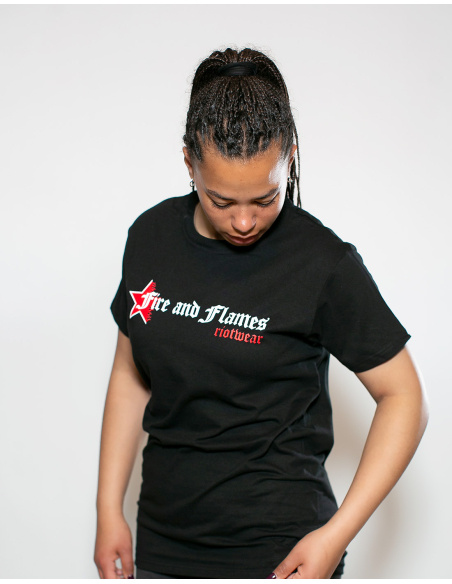 Fire and Flames - T-Shirt - Oldschool - Black