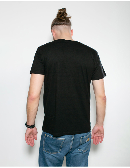 Fire and Flames - T-Shirt - Red Heat - Pocket Print - Black