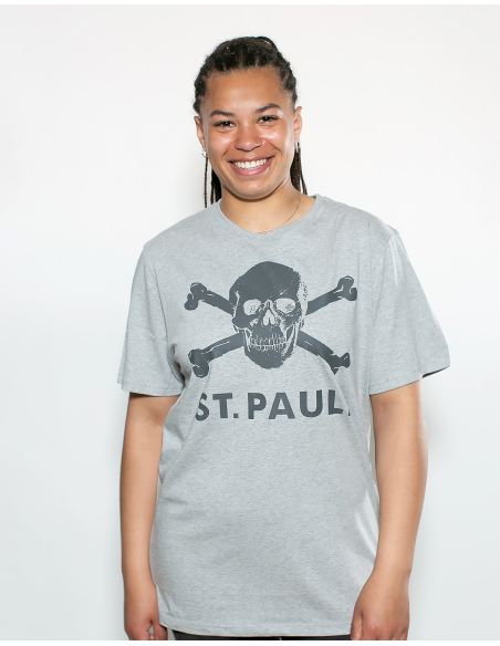 St. Pauli - T-Shirt - Totenkopf I - Grey