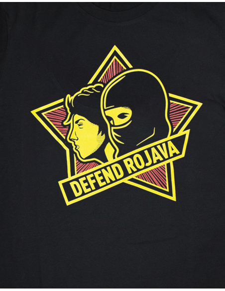 Defend Rojava - Mob Action - T-Shirt - Pocket Print - Black