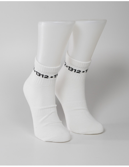 1312 - Sixblox - Quarter Socken - White - Circle