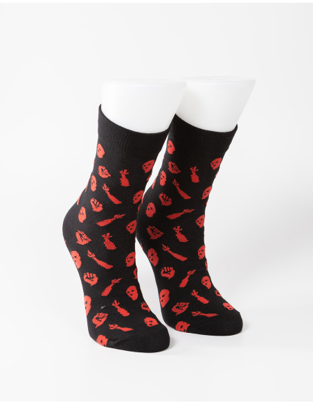 Riot - Mob Action - Socks - Black/Red
