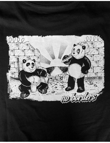Panda - No Borders - T-Shirt - Black