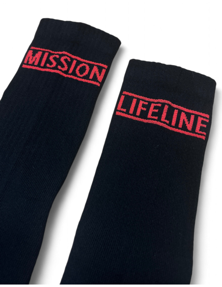 Mission Lifeline - SOLI Socks - Black/Red
