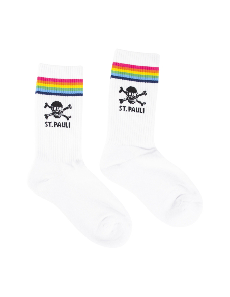 St. Pauli - Socks - Totenkopf - White/Rainbow