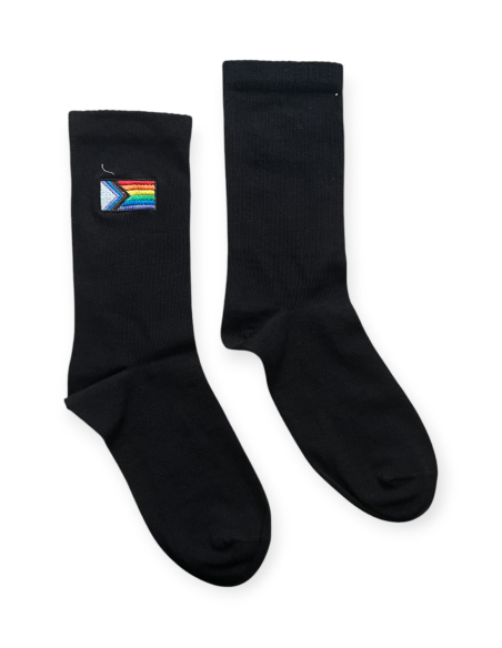 Progress Pride - Socken - Sticklogo - Schwarz Progress Pride - Socken - Sticklogo - Schwarz