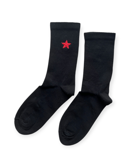 Red Star - Socken - Sticklogo - Schwarz Red Star - Socken - Sticklogo - Schwarz