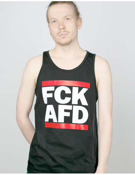 FCK AfD - Tanktop - No Borders - Schwarz FCK AfD - Tanktop - No Borders - Schwarz