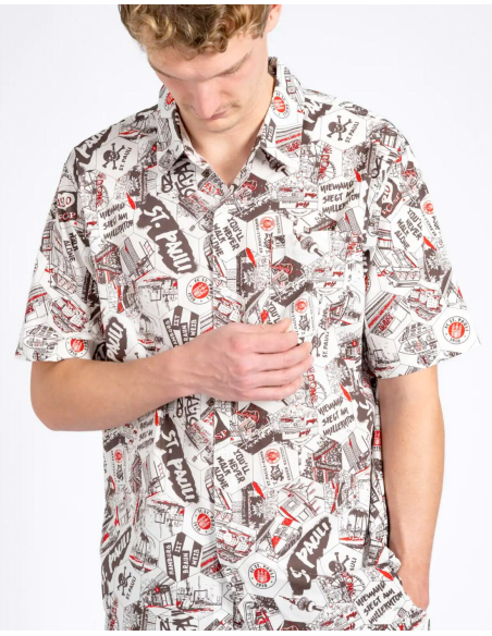 St. Pauli - Hemd - Viertel - Allover Design St. Pauli - Hemd - Viertel - Allover Design