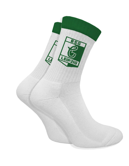 BSG Chemie Leipzig - Socken - Logo - Weiß