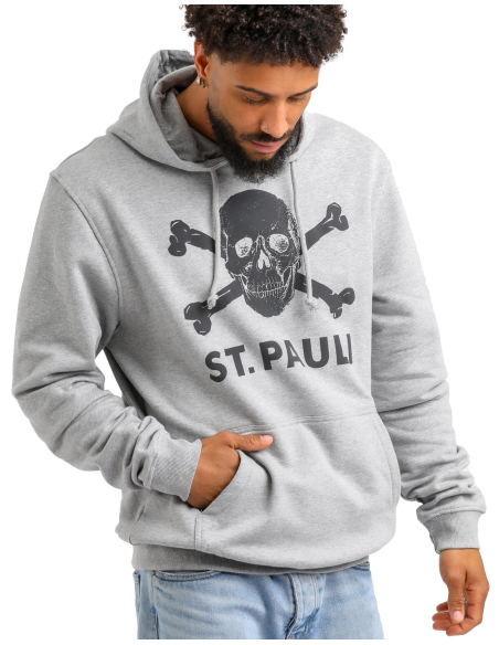 St. Pauli - Hoodie - Totenkopf - Grau