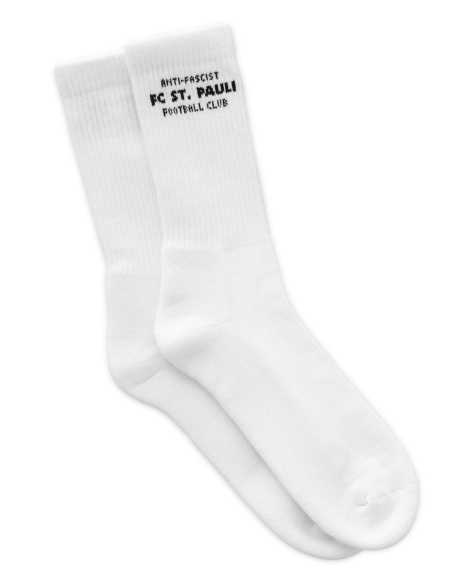 St. Pauli - Socken - Anti Fascist Football Club - Weiß