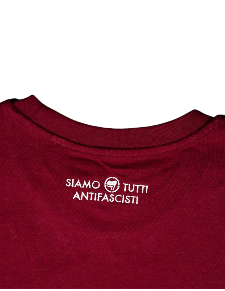 Siamo Tutti Antifascisti - No Borders - T-Shirt - Burgundy Siamo Tutti Antifascisti - No Borders - T-Shirt - Burgundy