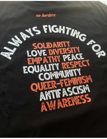 Always Fighting For - T-Shirt - Schwarz - Detail Always Fighting For - T-Shirt - Schwarz - Detail