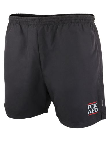 FCK AFD - Active Shorts - Schwarz - Linke Seite