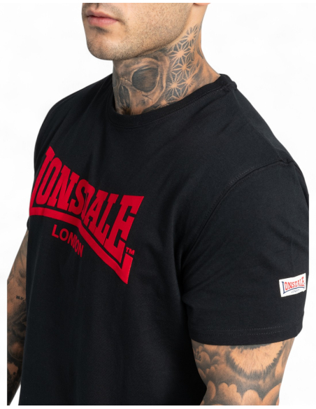 Lonsdale - T-Shirt - One Tone - Schwarz - Detail