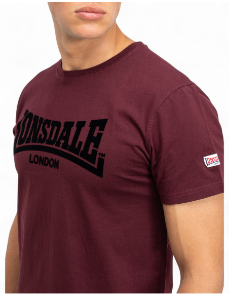 Lonsdale - T-Shirt - One Tone - Weinrot