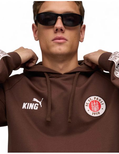 St. Pauli - Hoodie - Puma "King" - Braun - Detail Front St. Pauli - Hoodie - Puma "King" - Braun - Detail Front