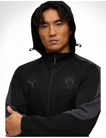 St. Pauli - Kapuzenjacke - Puma "Staff" - Schwarz St. Pauli - Kapuzenjacke - Puma "Staff" - Schwarz