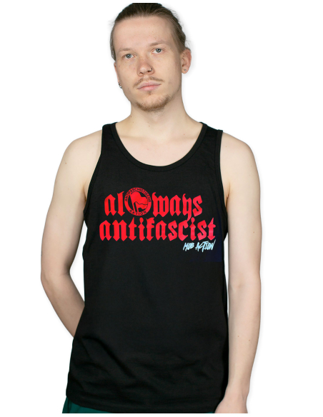 Always Antifascist Action - Tank Top - Schwarz - Front