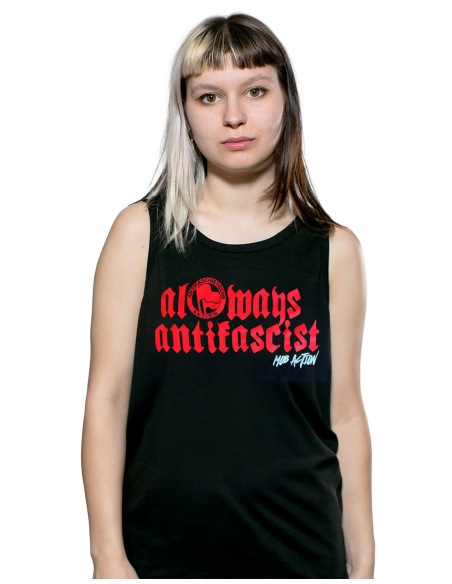 Always Antifascist Action - Tank Top - Schwarz - Front 2 Always Antifascist Action - Tank Top - Schwarz - Front 2