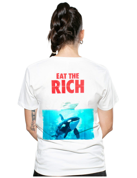 Eat the Rich - No Borders - T-Shirt - White Eat the Rich - No Borders - T-Shirt - White